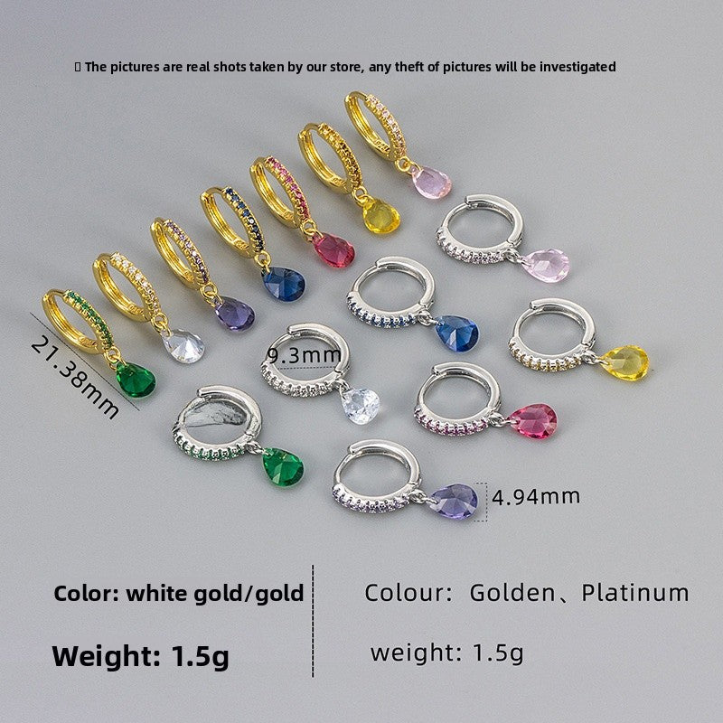 Water Droplets Copper Drop Earrings For Women Featuring Elegant Design