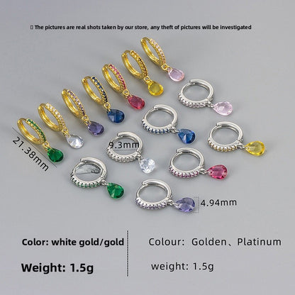 Water Droplets Copper Drop Earrings For Women Featuring Elegant Design