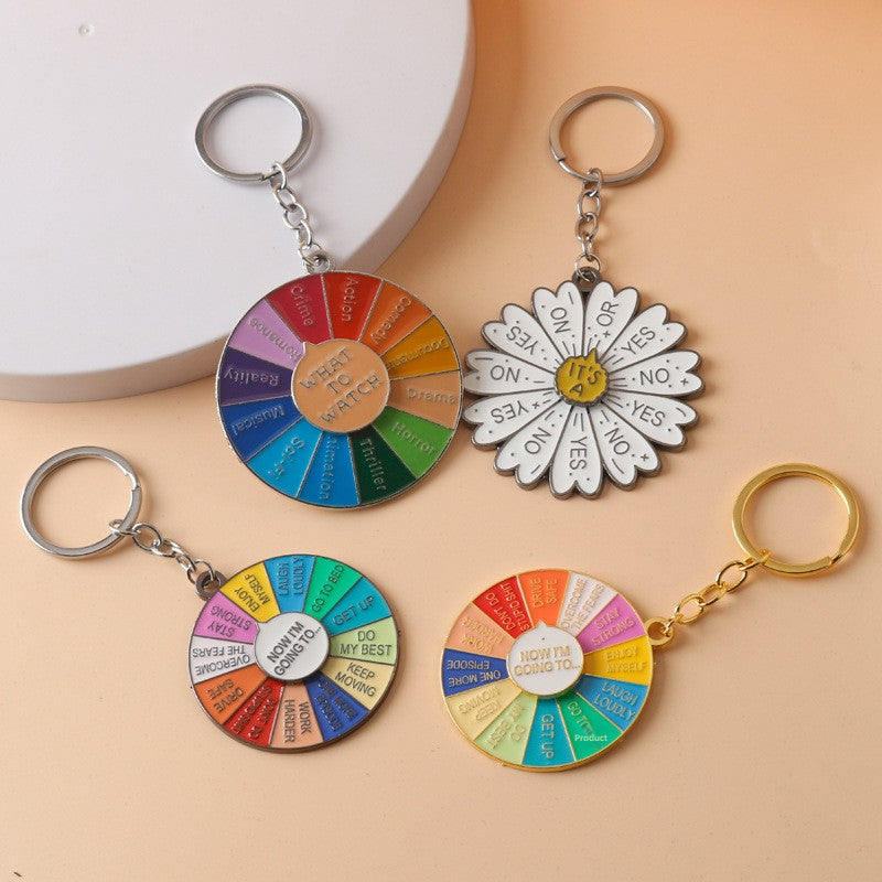 Daisy Pattern Keychain Featuring Elegant Floral Design For Stylish Accessory