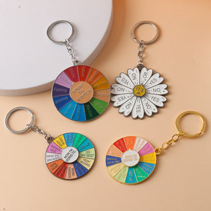 Daisy Pattern Keychain Featuring Elegant Floral Design For Stylish Accessory