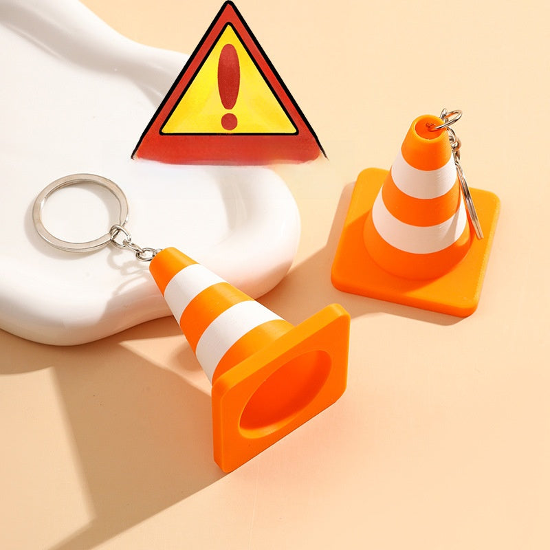 Car Pattern Keychain Bag Pendant In Orange Color For Stylish Accessory