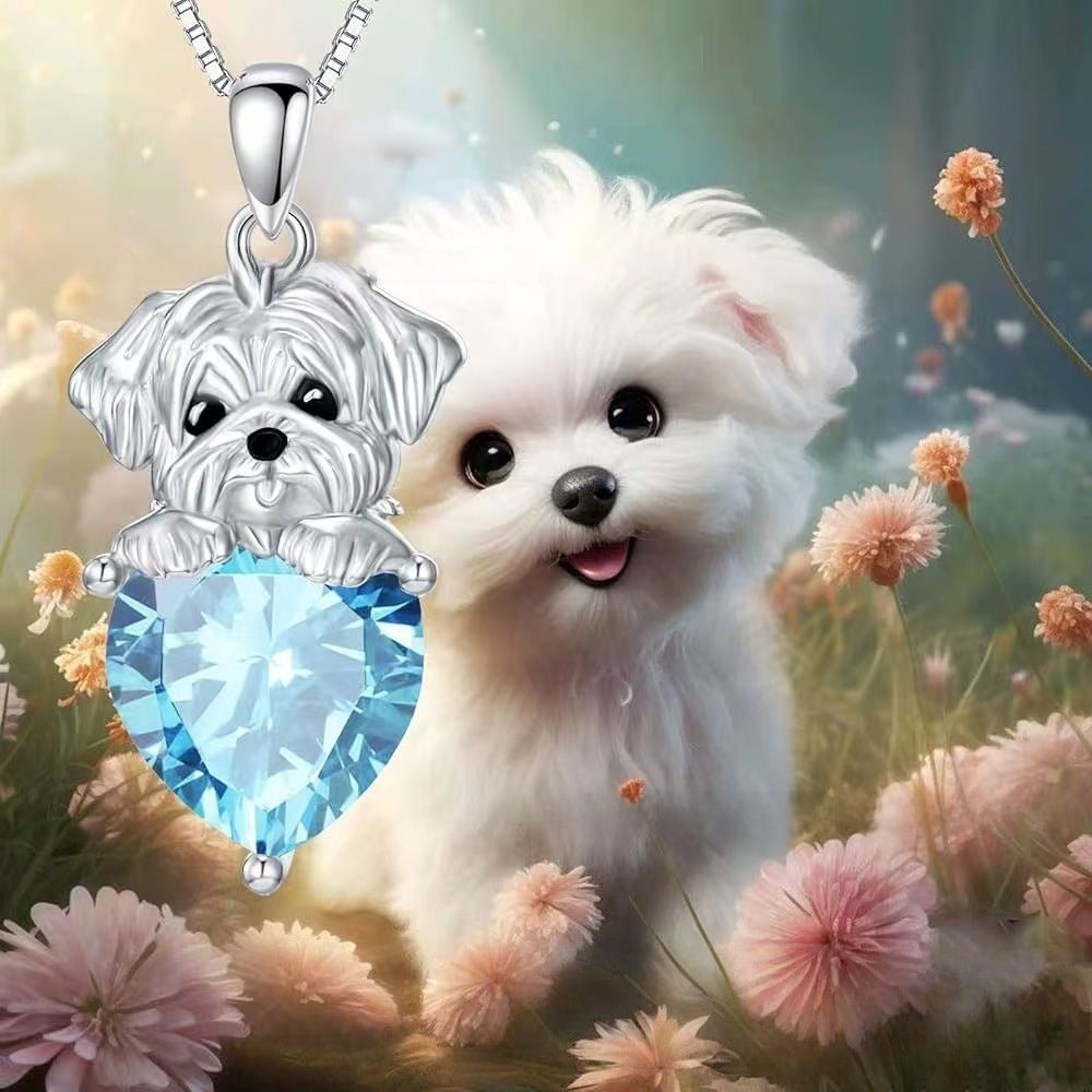 For Dog Animal Necklace Featuring 925 Sterling Silver Material