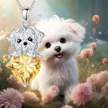 For Dog Animal Necklace Featuring 925 Sterling Silver Material