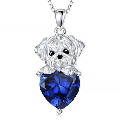 For Dog Animal Necklace Featuring 925 Sterling Silver Material