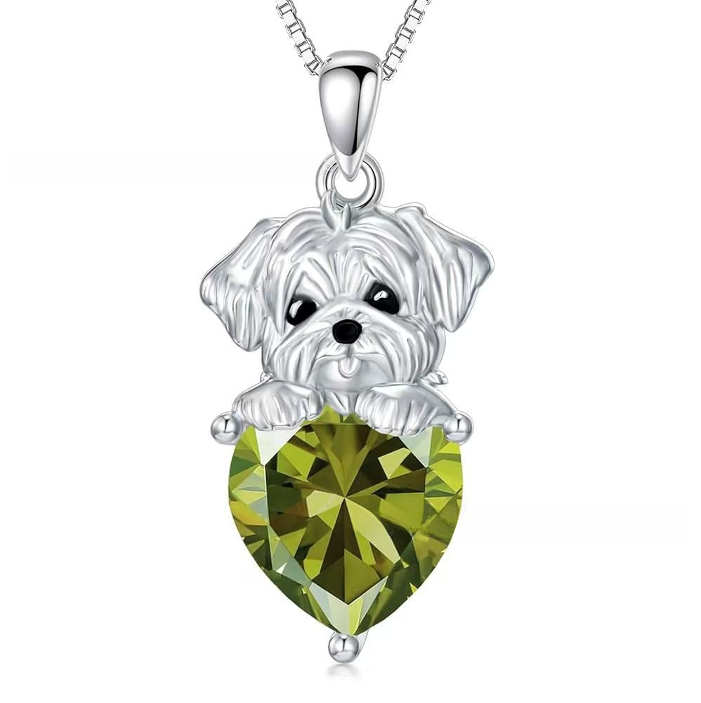 For Dog Animal Necklace Featuring 925 Sterling Silver Material