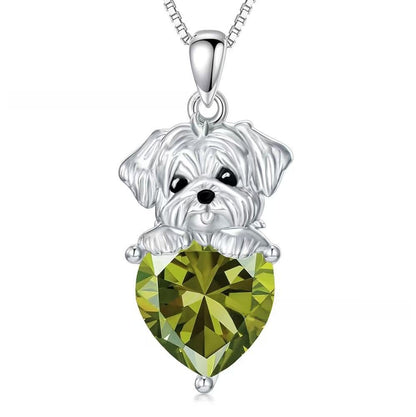 For Dog Animal Necklace Featuring 925 Sterling Silver Material