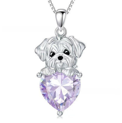 For Dog Animal Necklace Featuring 925 Sterling Silver Material