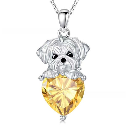 For Dog Animal Necklace Featuring 925 Sterling Silver Material