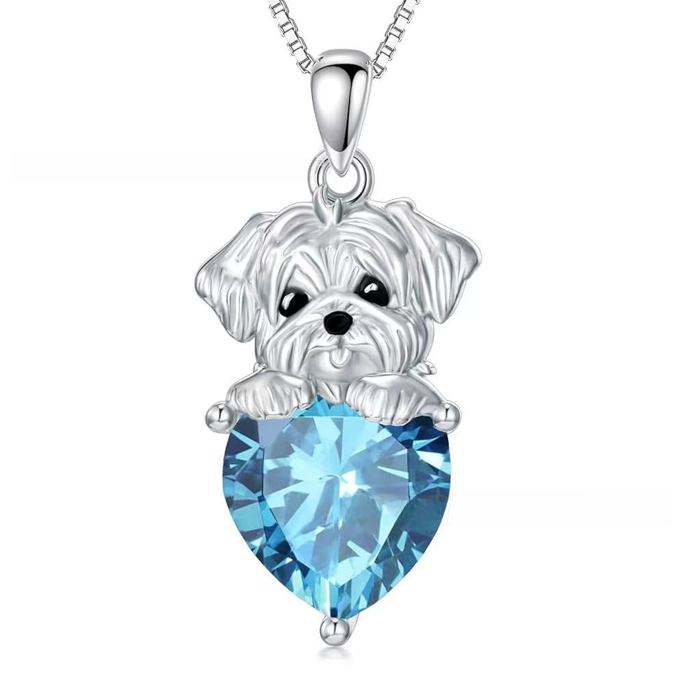 For Dog Animal Necklace Featuring 925 Sterling Silver Material