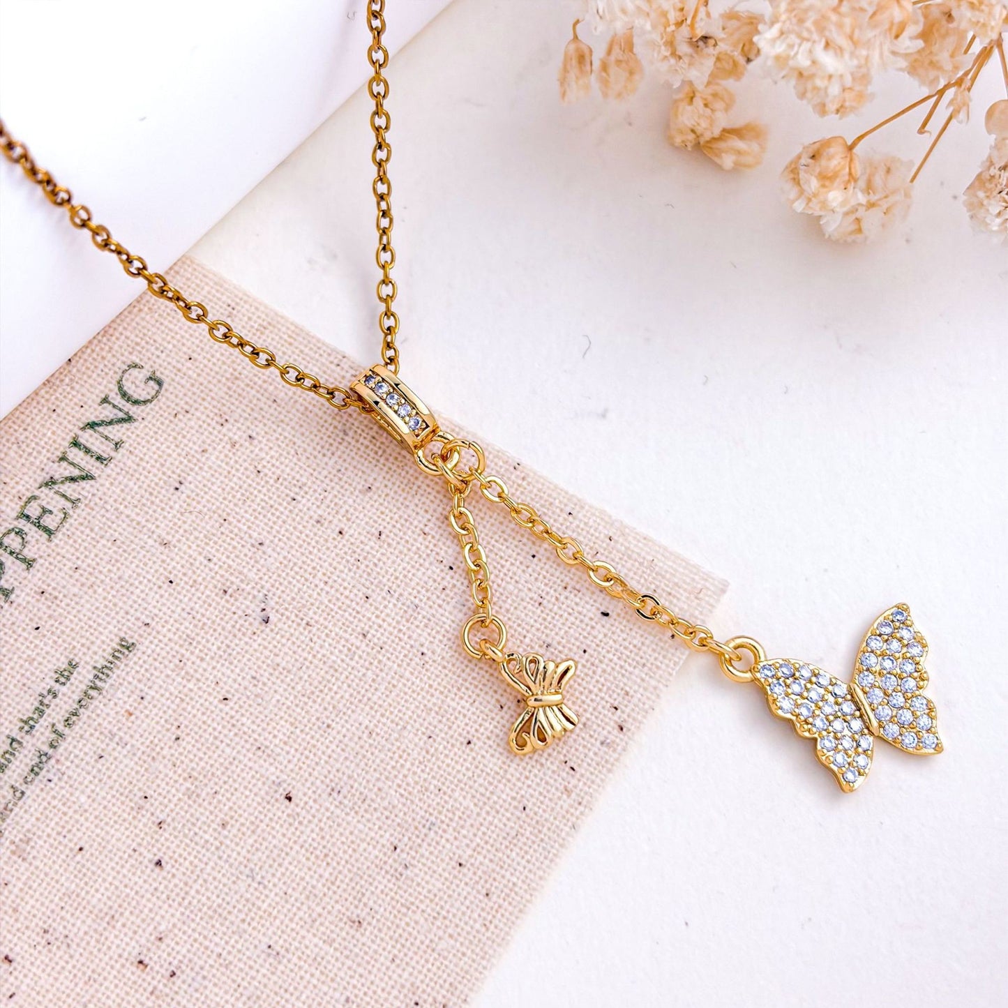 Sweet Heart Shape Necklace For Unisex Featuring Zircon Inlay And Titanium Steel Cable Chain