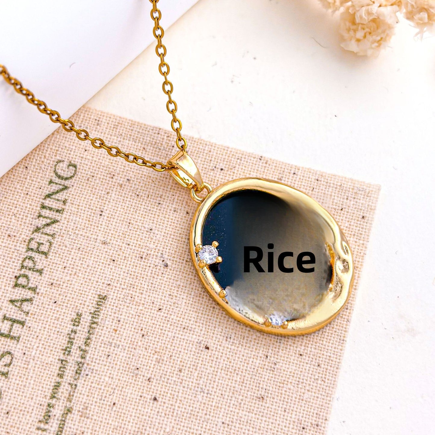 Sweet Heart Shape Necklace For Women In Titanium Steel With Zircon Inlay And Cable Chain