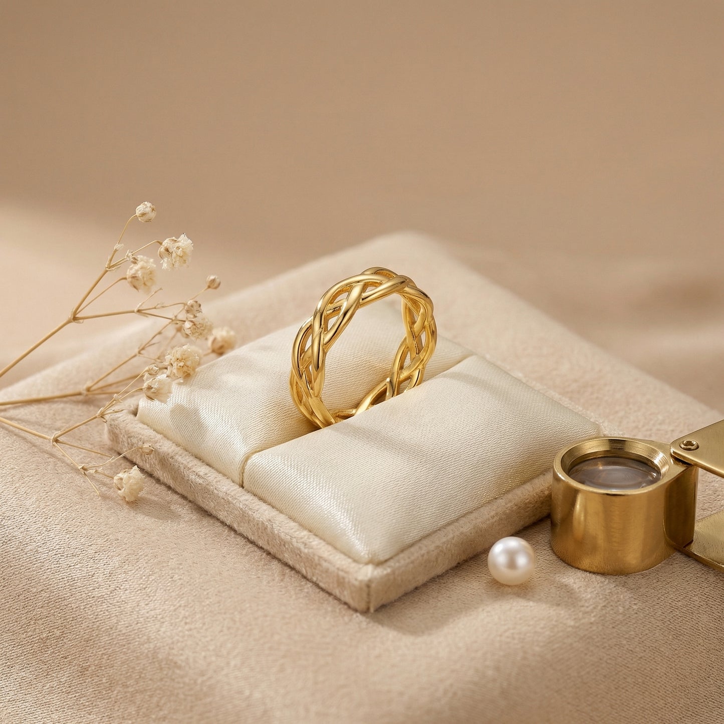 Geometric Rings For Women Made Of 304 Stainless Steel Featuring Electroplated 18K Real Gold Plated Finish With Rhinestones Inlay