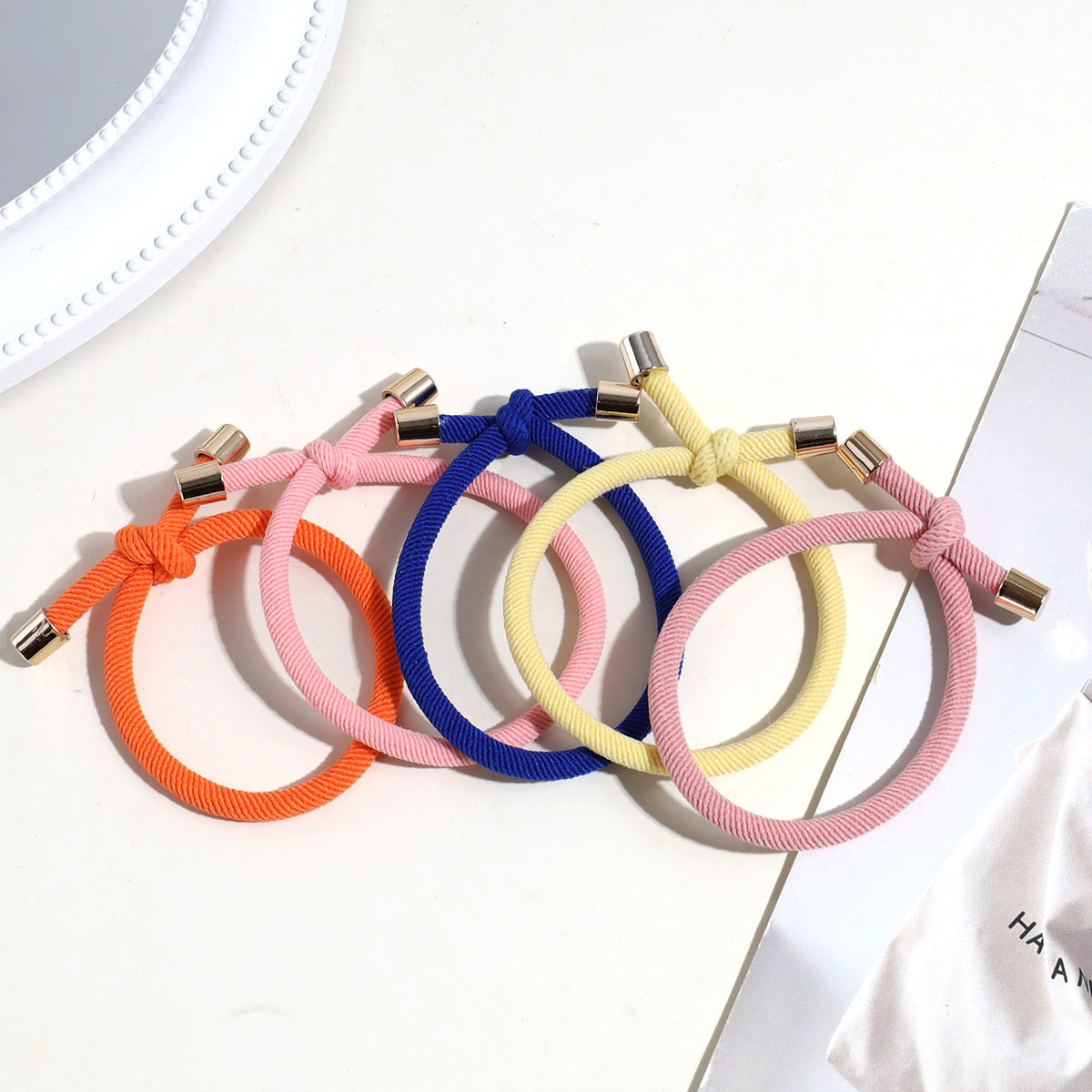 Simple Style Hair Tie For Women In Pink, Comfortable And Durable Hair Accessory