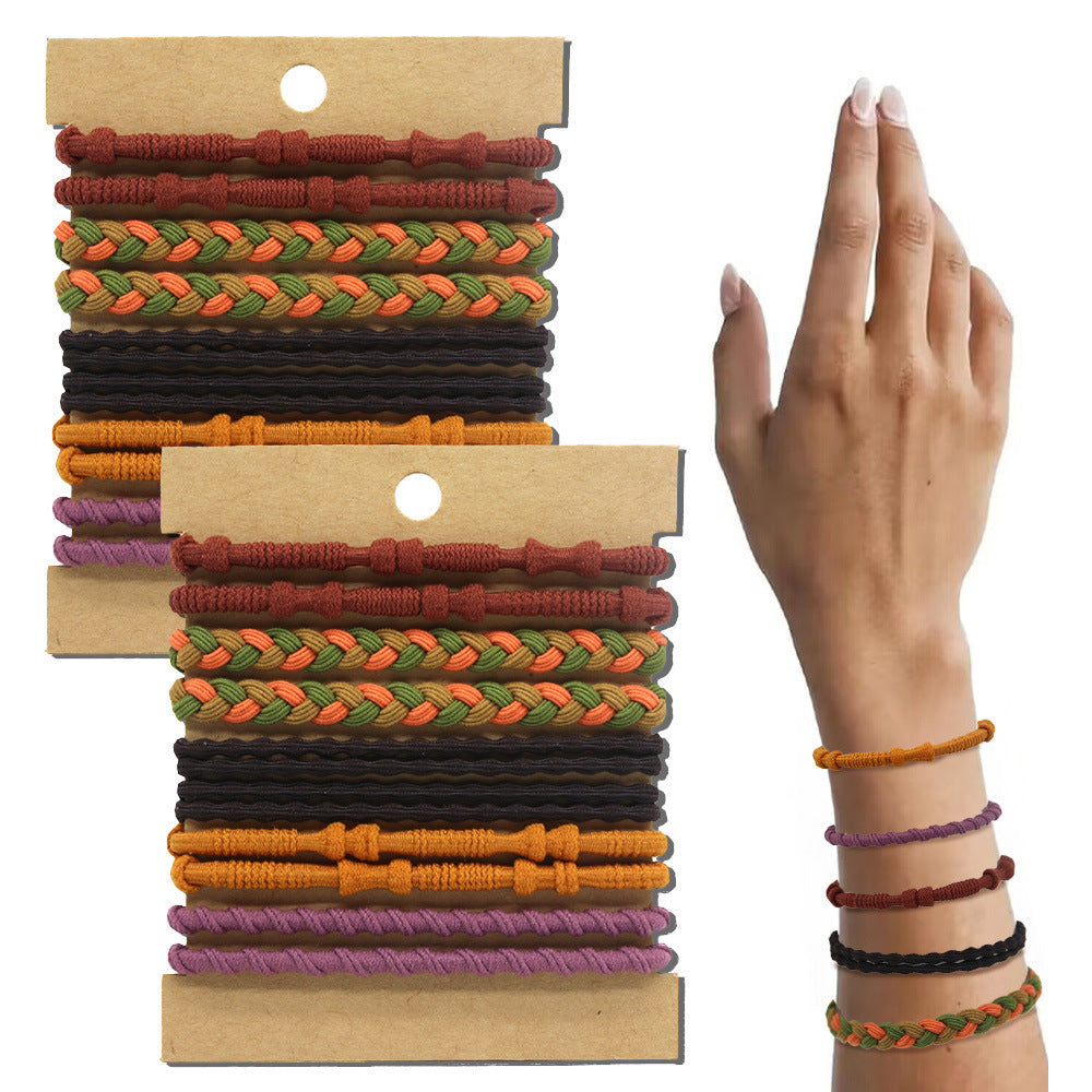 Bohemian Twist Hair Tie For Women, 10 PCS Package Hair Accessories