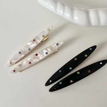 Sweet Geometric Hairpin For Women With Rhinestones, Available In Colour, Perfect For Spring
