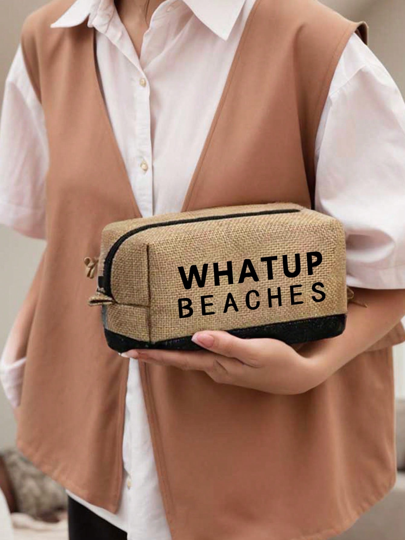 Unisex Polyester Beach Bag In Square Shape For All Seasons, Stylish And Durable