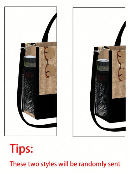 Unisex Polyester Beach Bag In Square Shape For All Seasons, Stylish And Durable