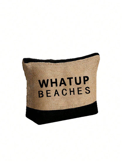 Unisex Polyester Beach Bag In Square Shape For All Seasons, Stylish And Durable