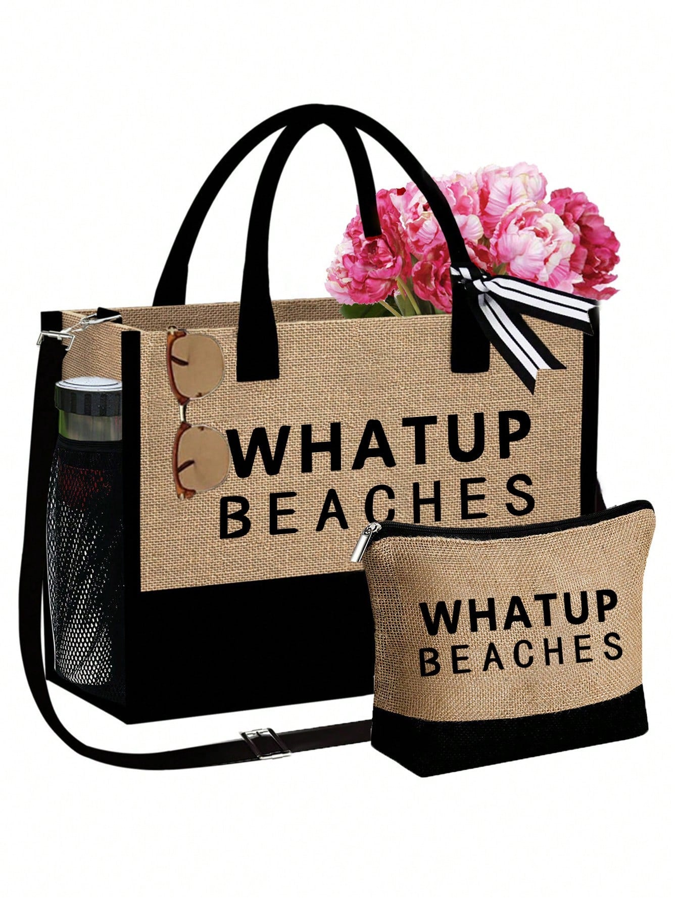 Unisex Polyester Beach Bag In Square Shape For All Seasons, Stylish And Durable