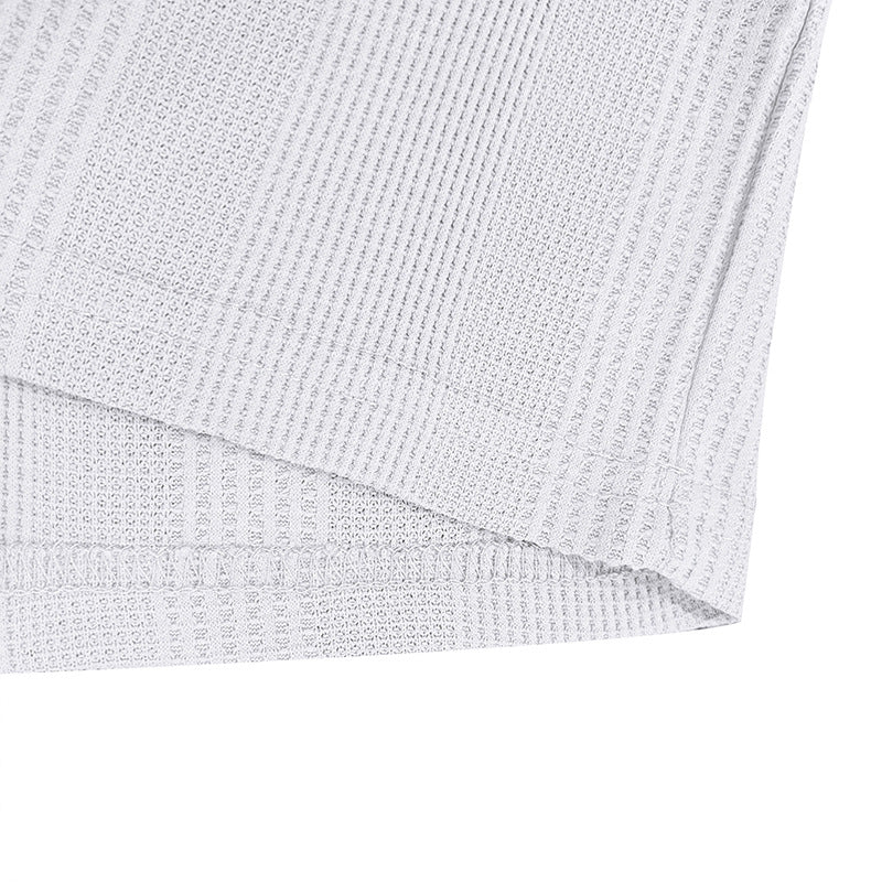 Solid Color Men's Polo Shirt With Short Sleeve, Lapel Collar, Regular Fit, And Polyester Fabric
