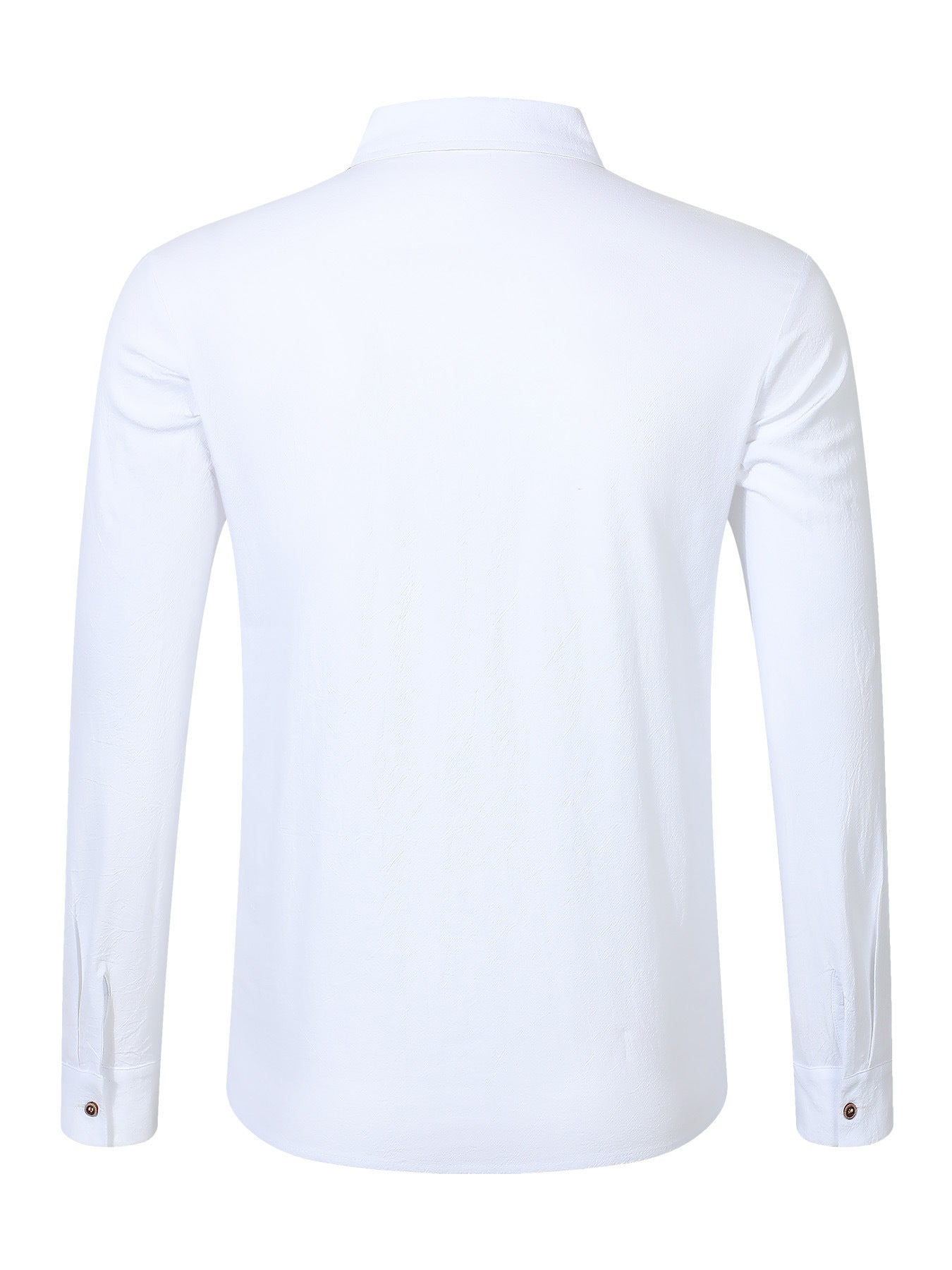Solid Color Linen Long Sleeve Casual Blouse For Men With Hooded Design