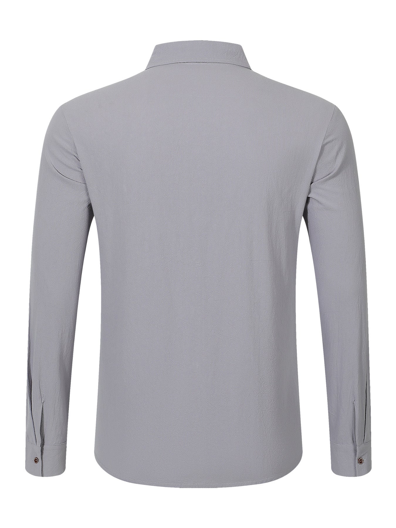 Solid Color Linen Long Sleeve Casual Blouse For Men With Hooded Design