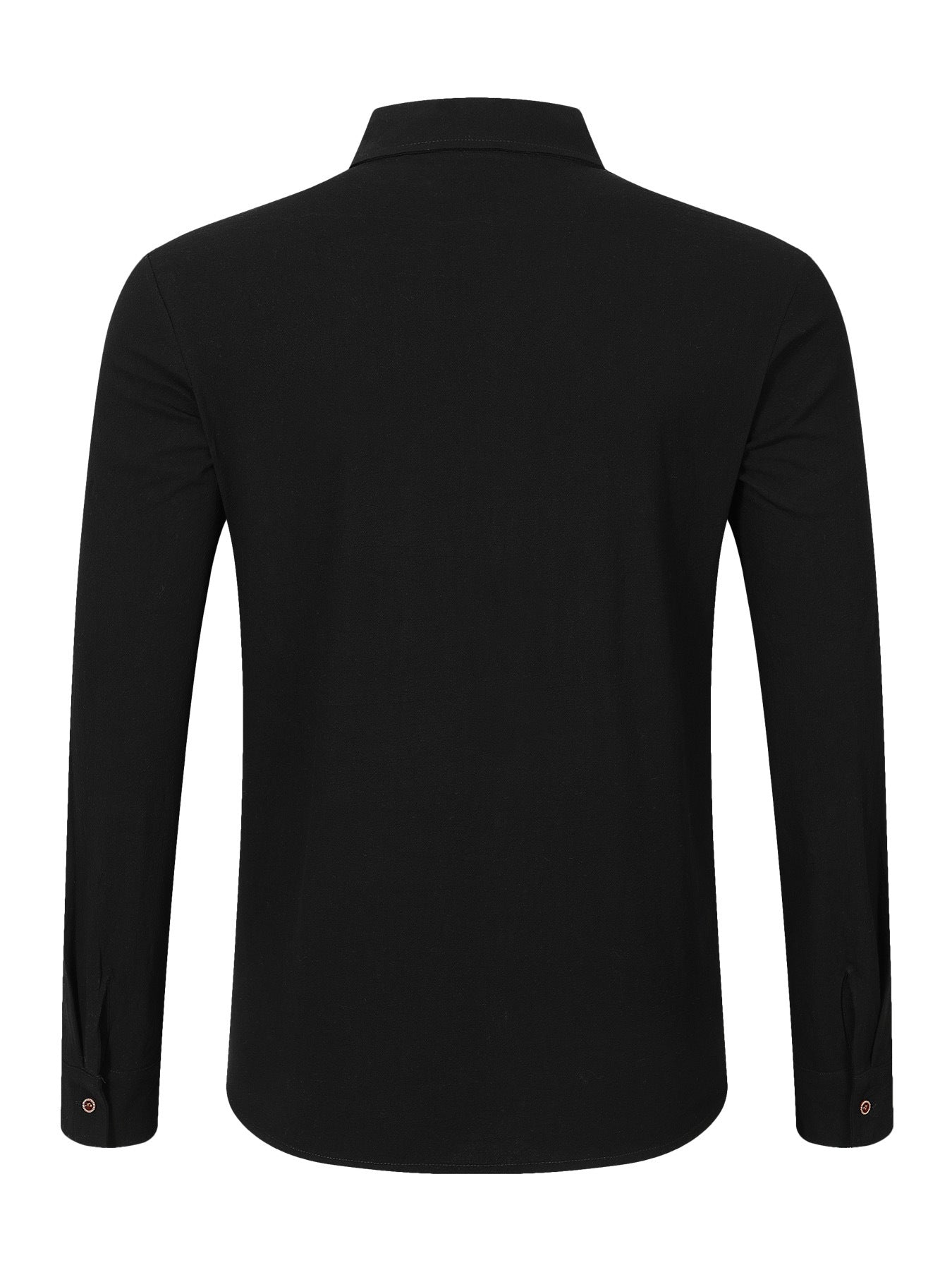 Solid Color Linen Long Sleeve Casual Blouse For Men With Hooded Design