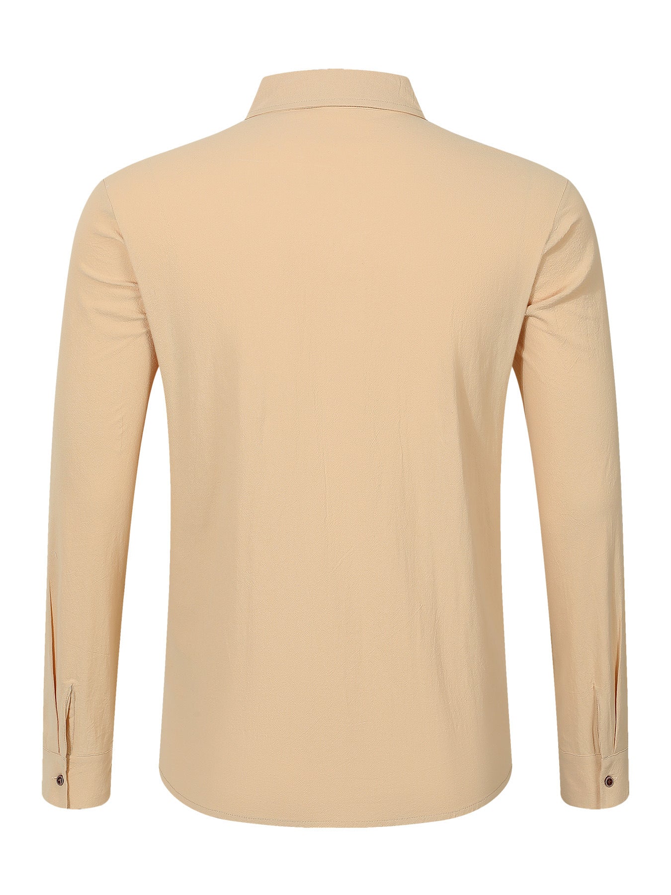 Solid Color Linen Long Sleeve Casual Blouse For Men With Hooded Design