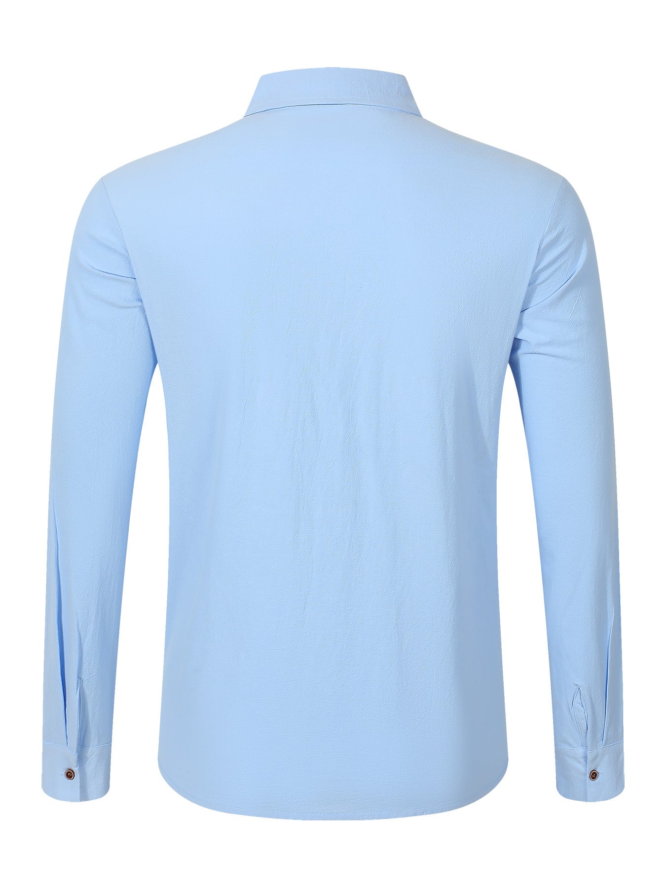 Solid Color Linen Long Sleeve Casual Blouse For Men With Hooded Design