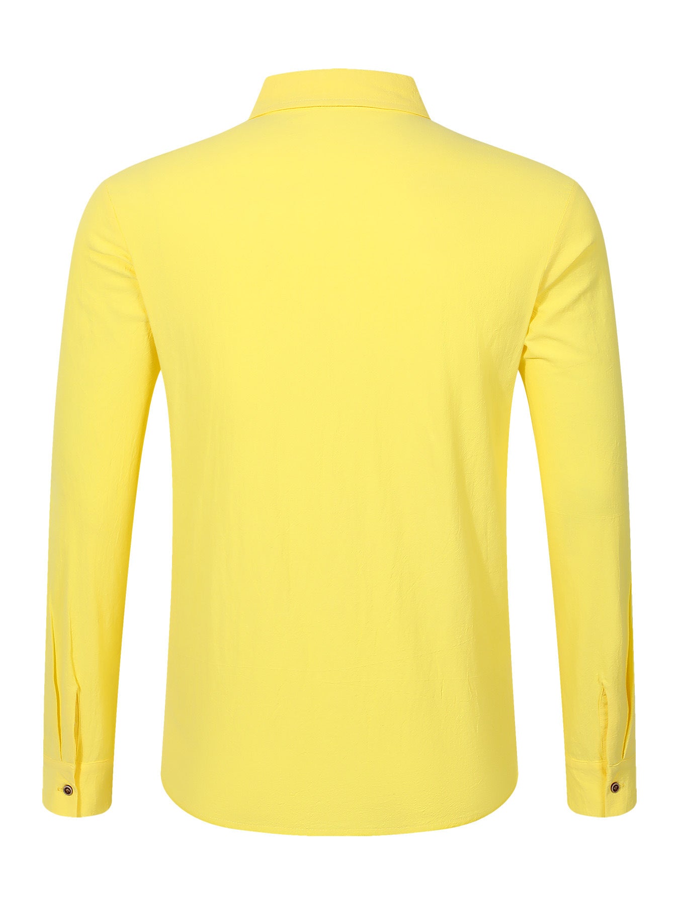 Solid Color Linen Long Sleeve Casual Blouse For Men With Hooded Design