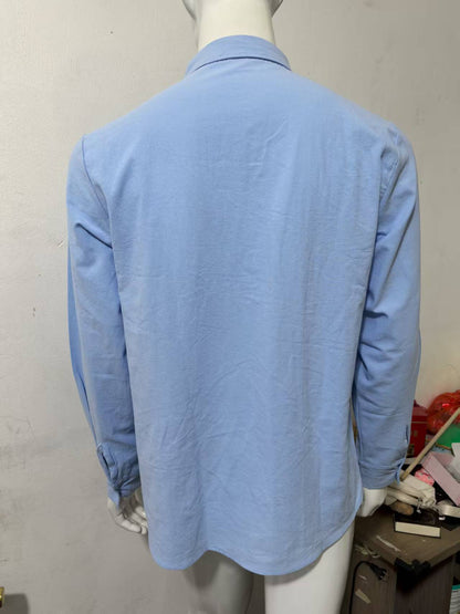 Solid Color Linen Long Sleeve Casual Blouse For Men With Hooded Design