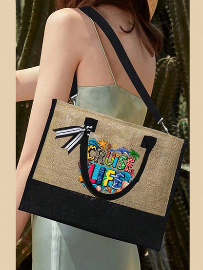 Unisex Animal Polyester Shoulder Bag In Square Shape For All Seasons