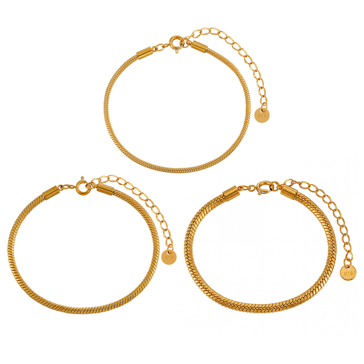 Snake Pattern Bracelet For Men And Women, Made Of Durable Titanium Steel In Golden Color