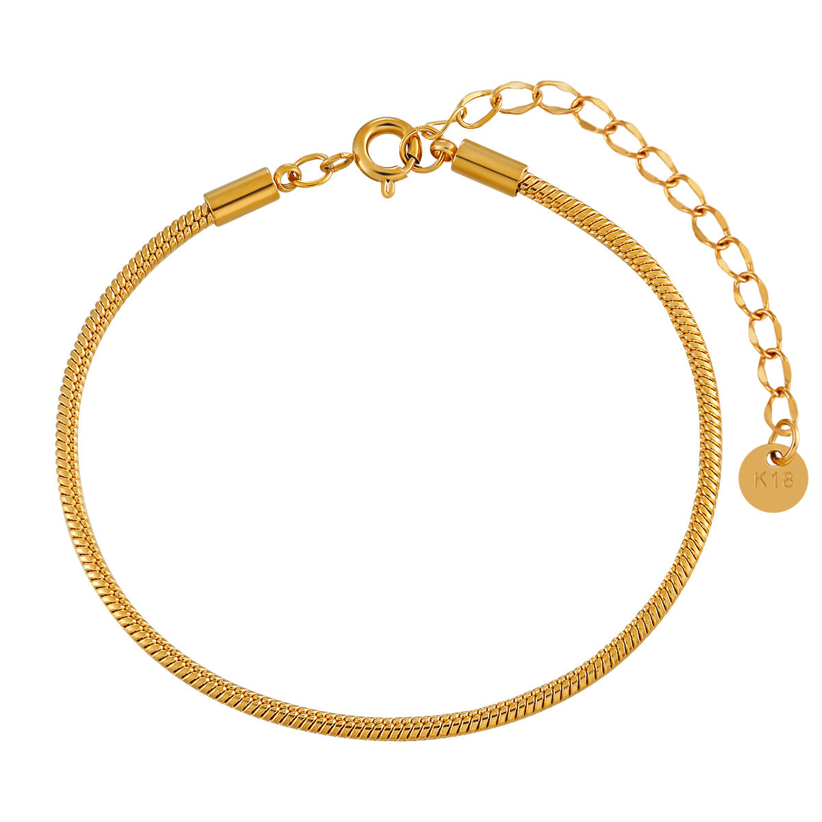Snake Pattern Bracelet For Men And Women, Made Of Durable Titanium Steel In Golden Color