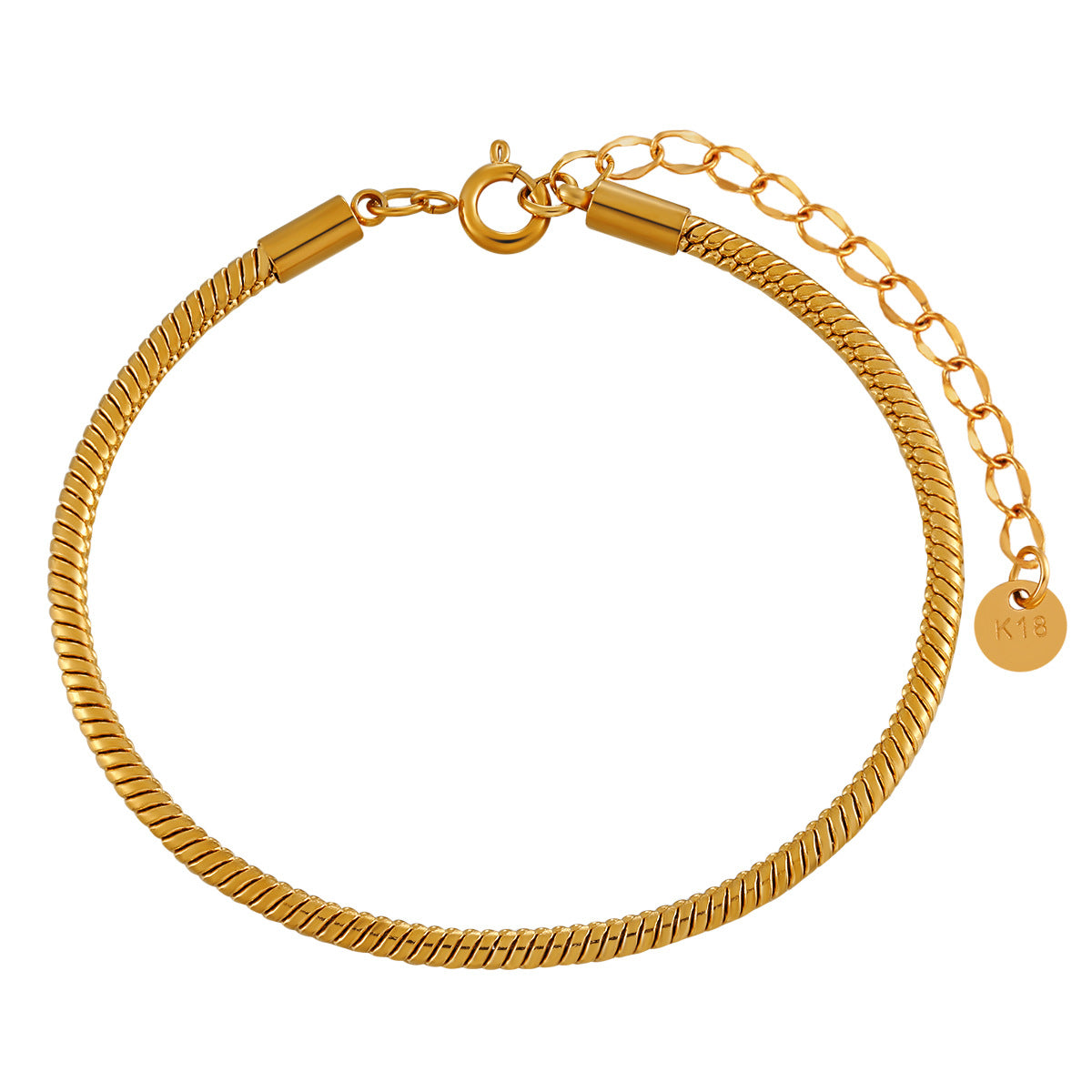 Snake Pattern Bracelet For Men And Women, Made Of Durable Titanium Steel In Golden Color