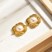 B Earrings (size Approx: 18x18mm; Pin Thickness: Approx 0.8mm)