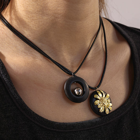Geometric Earrings For Women, 304 Stainless Steel With 18K Gold Plated Finish And Natural Stone Inlay