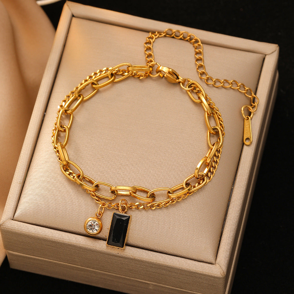Heart Shape Bracelet For Women Featuring 18K Real Gold Plated Finish