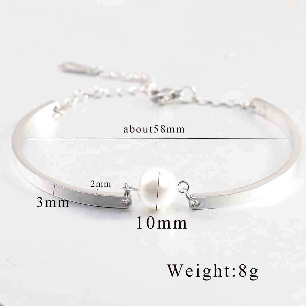 Pearl Bracelet For Women Made Of Durable 304 Stainless Steel In Elegant Steel Color
