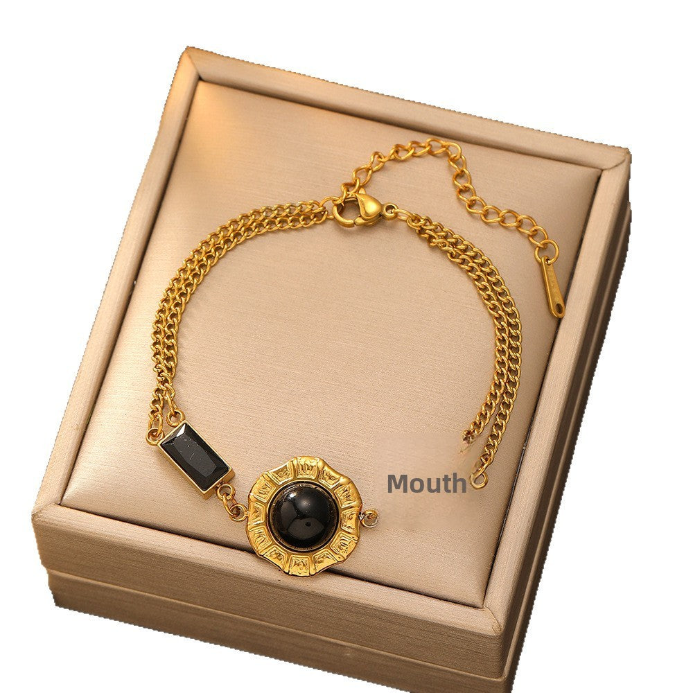 Heart Shape Bracelet For Women Featuring 18K Real Gold Plated Finish