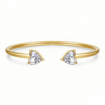 Heart Shape Bangle For Women In Silver, Elegant And Stylish Jewelry Accessory
