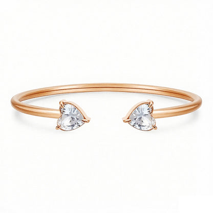 Heart Shape Bangle For Women In Silver, Elegant And Stylish Jewelry Accessory