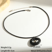 Steel Color Ball Necklace