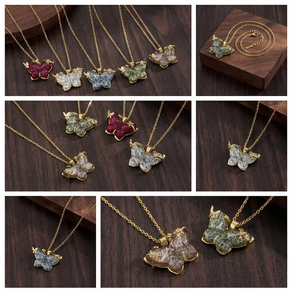 Star Pendant Necklace For Women, Golden Plated Copper With Resin Inlay, Perfect Valentine's Day Gift