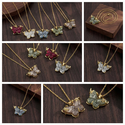 Star Pendant Necklace For Women, Golden Plated Copper With Resin Inlay, Perfect Valentine's Day Gift