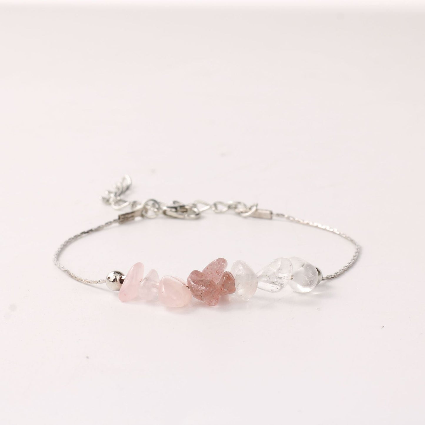 Golden Hand String Featuring Strawberry Pattern Made Of Natural Stone
