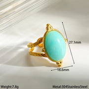 Blue Natural Stone Ring