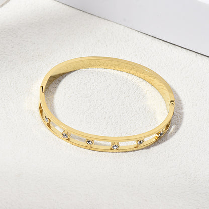 For Bangle Made Of Durable Titanium Steel In Elegant Golden Color