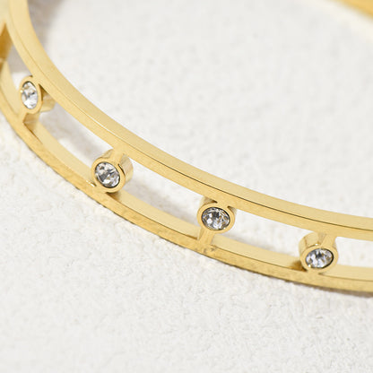 For Bangle Made Of Durable Titanium Steel In Elegant Golden Color