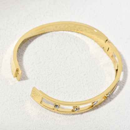 For Bangle Made Of Durable Titanium Steel In Elegant Golden Color